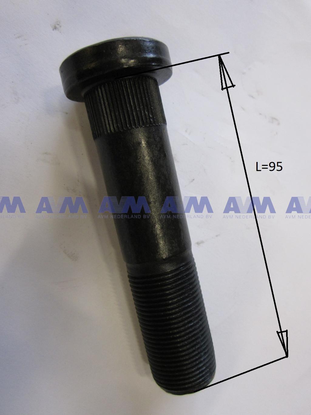 Tornillo de rueda L=95 mm 78050273 Terex