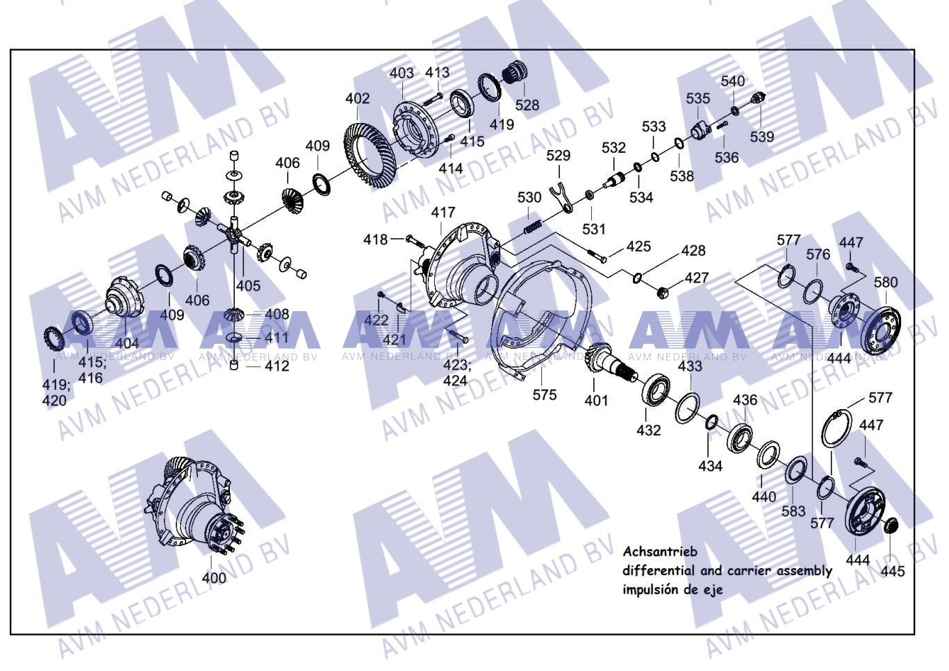 Tekening Asaandrijving 1traps DIF54 PPM