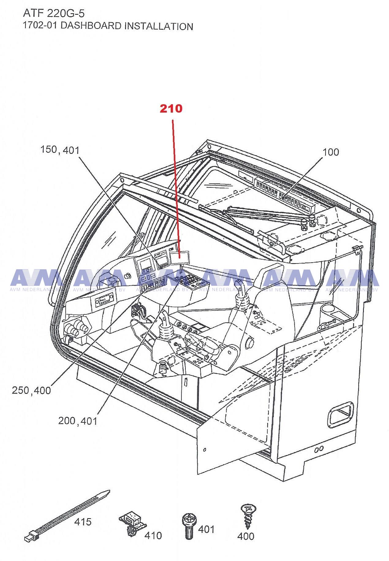 7" Display Installation set 34381970100 Tadano Faun