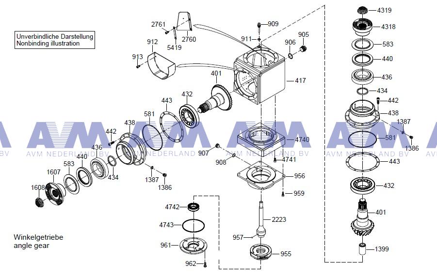 Angle gear 04160363 Grove