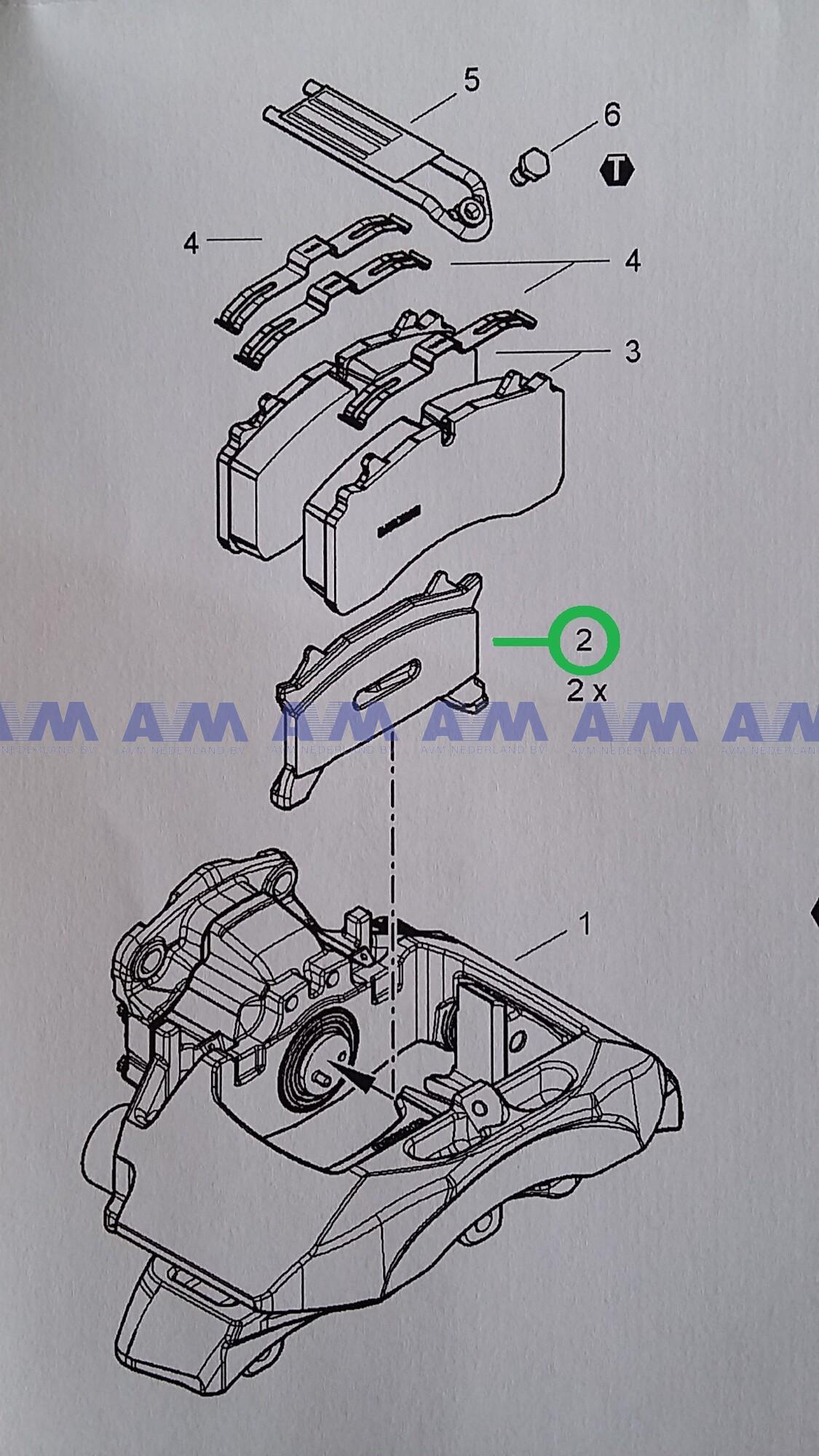 Reparatieset drukplaat (2 stuks) (102/103) 10873405 Liebherr