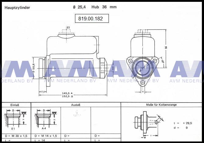 Haupt-Bremszylinder H5070440 FAG