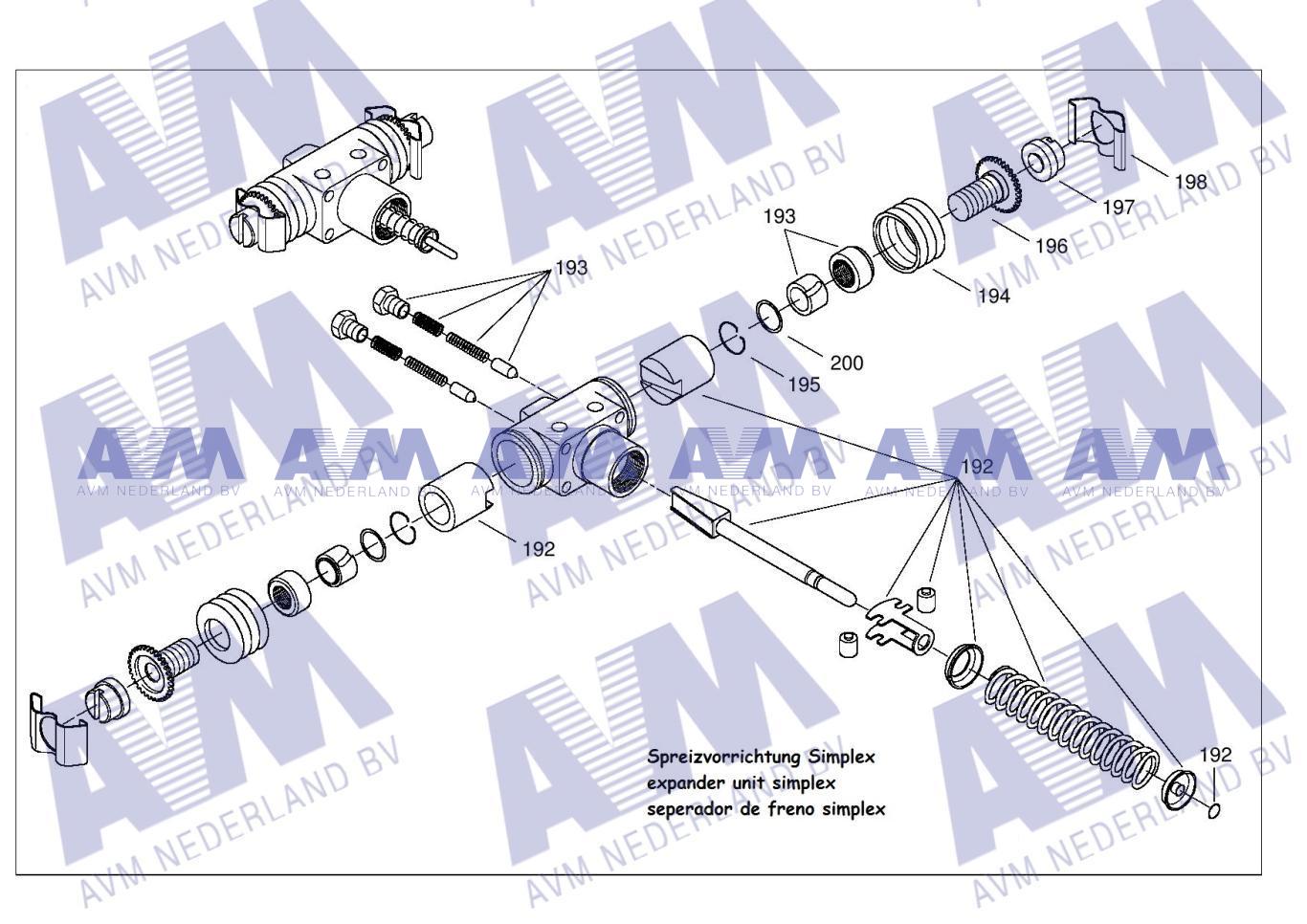 Seperador de freno Wabco Simplex repair kit 12739085VT Wabco