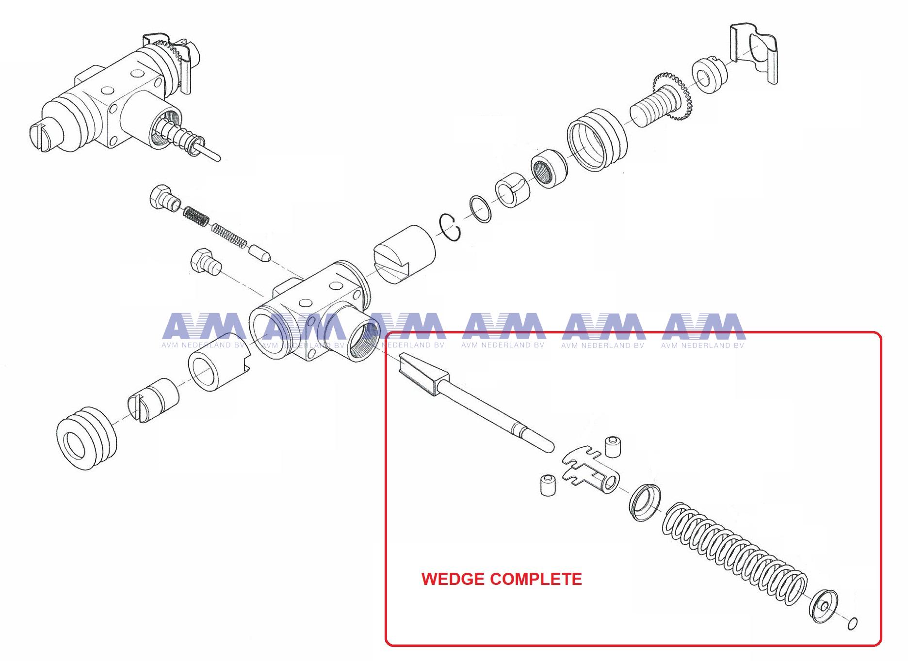 Keil compleet gebruikt 12.999.518-wedge Wabco