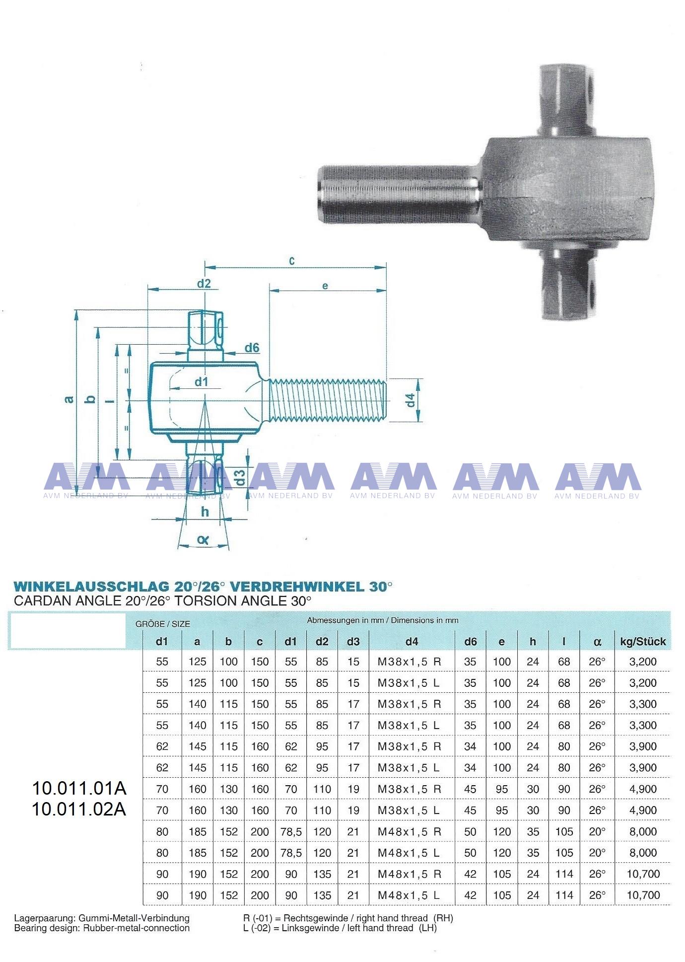 Reactiestang L=520 mm 521154908 Liebherr