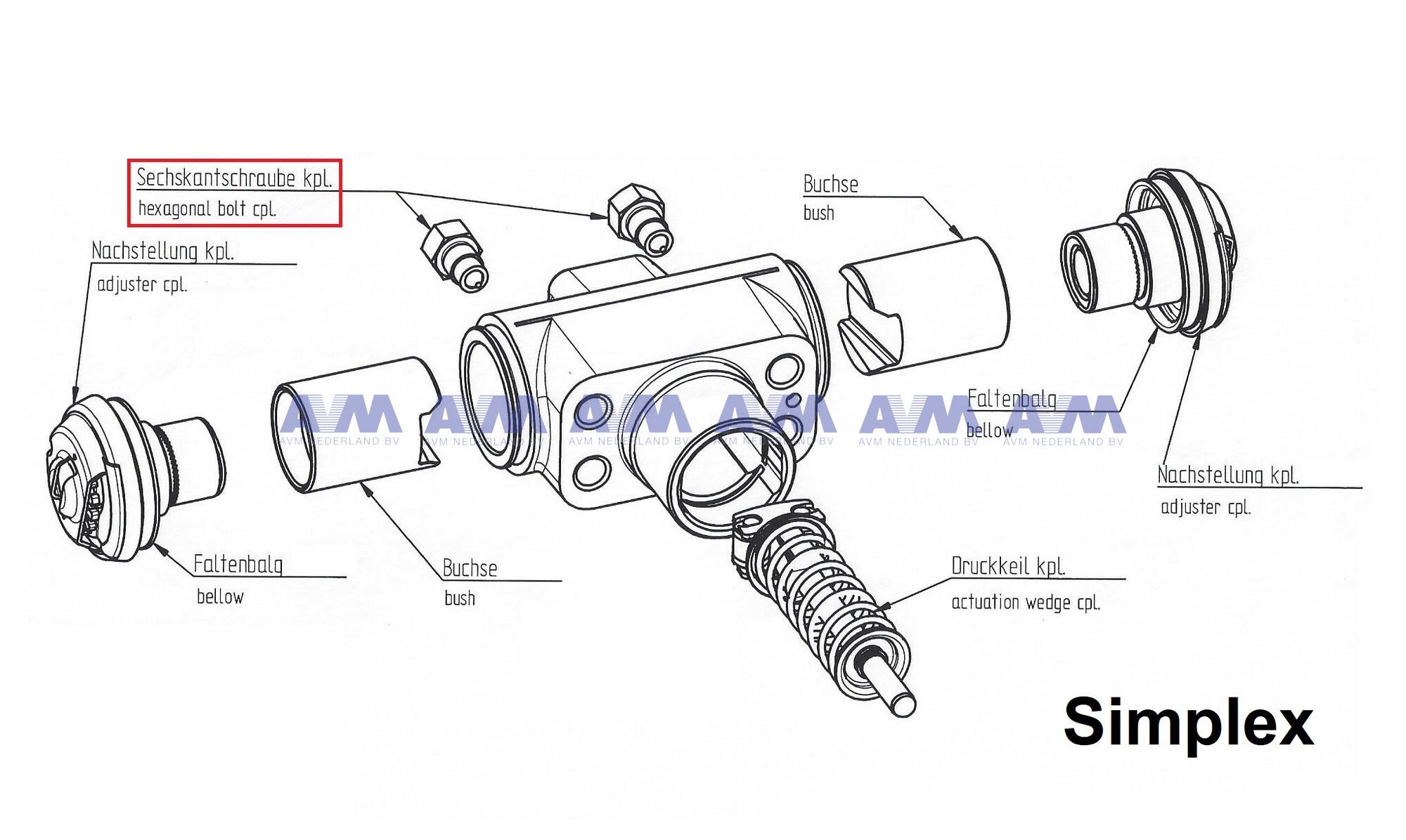 Hexagonal bolt cpl 103175 Knott