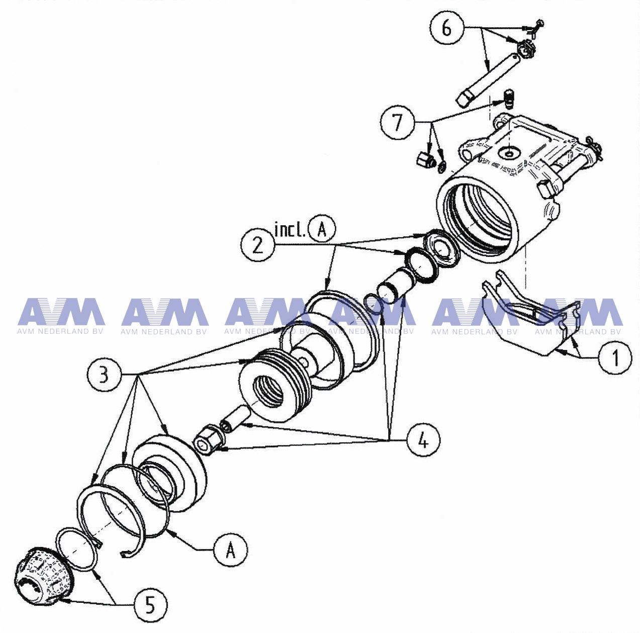 Park brake caliper 110 FSG110 Knott FSG1104